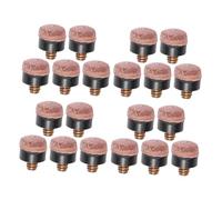 UPKOCH 20pcs Screw PU Pool Cue Tips Durable High Density Replacement Billiard Cue Tips for Snooker and Pool Sticks Easy to Replace Suitable for Casual and Competitive Players
