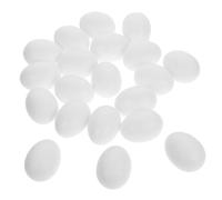 UPKOCH 20Pcs Simulation Pigeon Eggs Solid Plastic Artificial Bird Nest Eggs for Breeding and Nesting Aid Lightweight Durable Decorative Ornament for Home and Office