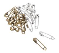 UPKOCH 20pcs Skull Safety Pins Punk Brooch Pins with Ancient Silver and Bronze Finish, Decorative Skull Charms for Clothing Accessories and Crafting Supplies