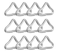 UPKOCH 20Pcs Triangle Rings for Trampoline Replacement Parts Galvanized Steel Mesh Cloth Buckle Connectors for Bungee Jumping Bed Outdoor Playground Hardware 1.77 X 1.02 X 0.18 in