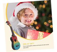 UPKOCH 21-inch Hand-painted Rainbow Wood Ukulele Set Backpack, Acoustic Beginner Ukulele Guitar for Boys and Girls and Adults, Mini Musical Instrument for Learning and Travel