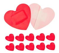 UPKOCH 24Pcs Heart-Shaped Breathable Wound Bandages Flexible Adhesive Wound Patches for Outdoor Use Protecting Cuts and Scrapes Red Bandages for Infection Prevention