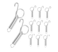 UPKOCH 24pcs Metal Cage Door Spring Latch Hooks for Small Animals Weather Resistant Wire Cage Fixed Spring Hook for Rabbits Dogs Cats Birds Space Saving Easy Installation Secure Lock