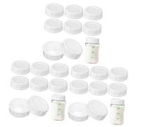 UPKOCH 24pcs Wide Mouth Bottle Replacement Caps Feeding Essentials Tight Seal Travel Bottle Lids Convenient Storage