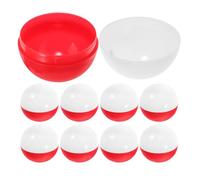 UPKOCH 25Pcs 75Mm Red and White Round Vending Machine , Empty Plastic Prize Balls for Gumball Dispensers, Fillable for Party Favors and Lottery Ball Supplies