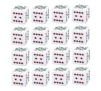 UPKOCH 25pcs Acrylic Colored Dice Set for Poker and Board Games Standard White Cubes with Smooth Dots Balanced Weight for Fair and Versatile Game Use
