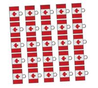 UPKOCH 25pcs Canadian Flag Pendant Maple Leaf Charms Jewelry Accessories for Diy Necklace Bracelet Key Chain Canada Day Souvenirs