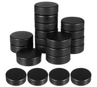 UPKOCH 25pcs Pu Foam Hockey Pucks - Shock Absorption Soft Black Floor Ice Hockey Pucks - Sport Training Accessories For Indoor And Outdoor Game Practice
