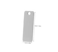 UPKOCH 25pcs Rectangular Key Tag Stainless Steel Charm Stainless Steel Keychain Metal Blank Keychains Pet Id Tag Silver