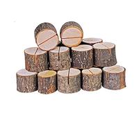 UPKOCH 25pcs Wooden Memo Clip Stands for Weddings, round Photo Holders with Simple Style, for Displaying Blessing Cards and Wedding Table Decorations Color