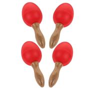 UPKOCH 2pairs Wooden Maracas Rattles Egg Shakers Hand Percussion for Boys and Girls Latin Music Instruments Sensory Development Toys