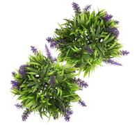UPKOCH 2pcs 20cm Artificial Lavender Topiary Balls - Violet UV-Resistant Faux Plants for Table Centerpieces, Wedding/Patio Decor, Indoor Outdoor Decorative Arrangement (7.86 Inch)