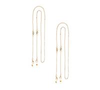 UPKOCH 2pcs Adjustable Rhinestone Glasses Chain Lanyard Necklace for Women and Men Eyeglass Holder with Decorative Spectacle Link Compatible with Sunglasses Reading Glasses and Masks