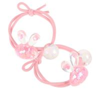 UPKOCH 2pcs Adorable Bunny Hair Ties Elastic Hair Bands for Little Girls Durable No-damage Ponytail Holders Cute Boy Girl Accessories for Daily Wear and Special Occasions