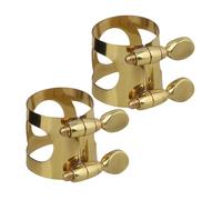 UPKOCH 2pcs Alto Saxophone Mouthpiece Clamp Fastening for Alto Sax Wind Instrument Accessory Lightweight and Design Prevents Reed Slipping
