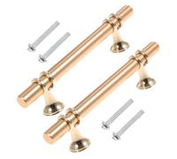 UPKOCH 2pcs Aluminum Alloy Cabinet Door Handle, 96mm Gold Modern Minimalist