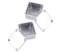 UPKOCH 2pcs Aluminum Guitar Pedal Box Diecast Enclosure Unpainted Toggle Switch Box for Pedal Board Storage