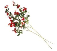 UPKOCH 2pcs Artificial Red Rose Flower Stems for Living Room and Office Decoration, Plastic Material with No Need to Water and Sturdy Design, Fake Flowers for Dining Table Or Festival