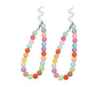 UPKOCH 2pcs Beaded Pet Collar Necklace for Dog Adjustable Candy Pet Jewelry for Puppy Kitten Party