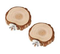 UPKOCH 2Pcs Bird Rest Platforms for Parrots and Small Pets Durable Chew Resistant Pet Cage Perches Natural Hamster Cage Board and Parrot Stand Accessories