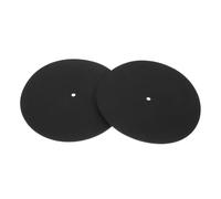 UPKOCH 2pcs Black Felt Turntable Mats for Record Players Protective Record Pads to Increase Adhesion and Prevent Scratching Suitable for Home Use
