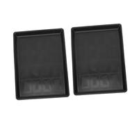 UPKOCH 2pcs Black Plastic Pet Cage Tray Multipurpose Dog Poop Pans Leak Waste Trays PP Material Easy Clean for Puppy Crate and Indoor Use