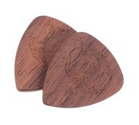 UPKOCH 2pcs Black Walnut Wood Guitar Picks Compact Folk Acoustic Guitar Plectrums for Players and Fingerstyle Performance