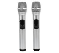 UPKOCH 2pcs Boys and Girls Plastic Microphone Models Fake Vintage Microphone Props for Stage Performance Pretend Play Party Favor