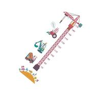 UPKOCH 2PCS Cartoon Tower Crane Height Wall Stickers for Decoration PVC Height Chart Decals Easy to Apply and Remove Bedroom and Bathroom Wall Art