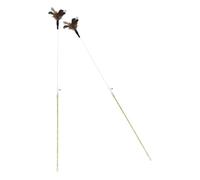 UPKOCH 2pcs Cat Teaser Stick Bell Natural Long Rod Interactive Spring Toy for Kitten Play and Indoor Pet Exercise