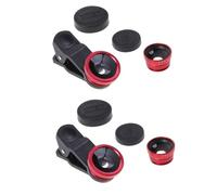 UPKOCH 2pcs Clip Mobile Phone Lenses Camera Lens Kit Wide Angle Macro Fisheye Lenses for Smartphone