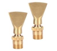 UPKOCH 2pcs Copper Fan Fountain Nozzle for Outdoor Garden Landscape Silent Operation Fountain Spray Heads for Parks Squares Public Spaces Easy Installation