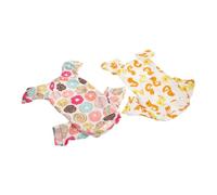UPKOCH 2Pcs Cozy Cotton Puppy Pajamas Adorable Pet Dog Rompers for Breeds Soft Decorative Clothes for Indoor Wear for Schnauzer and More