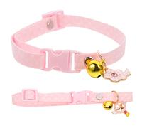 UPKOCH 2Pcs Cute Cat Collar with Bell Comfortable Neck Collar for Kittens Cats Decorative Design Dots Wand for Daily Wear Photoshoots