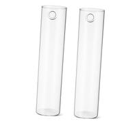UPKOCH 2pcs Cylinder Glass Wall Hanging Vases for Plants Minimalist Transparent Hydroponic Planters with Wall Mount Versatile Floral Holders for Home and Office Decor