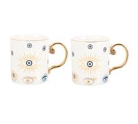 UPKOCH 2pcs Devil Coffee Mug Turkish Tea Glasses Set Vintage Coffee Mugs Tea Cup Evil Eye Coffee Mug Fairy Mug Large Coffee Mugs Latte Mug Cappuccino Cup