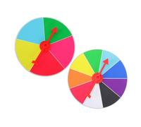 UPKOCH 2Pcs DIY Prize Wheel Compact Lottery Rotating Plates for Party Games Classroom Carnivals Trade Shows Raffle Drawings