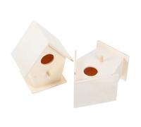 UPKOCH 2pcs DIY Wooden Bird Feeder House Unfinished Decorative Small Birdhouse for Outdoors Garden Backyard Craft Kit Encouraging Wildlife and Birdwatching