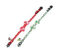 UPKOCH 2pcs Dog Collar and Cat Bowtie Collar with Bell Lightweight and Comfortable Neckwear for Pets Decorative Design Watermelon and Avocado Colors