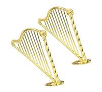 UPKOCH 2pcs Dollhouse Musical Instruments Miniature Realistic Harp Mini Harp Model Pendant for Dollhouse Accessories Music Instrument Models Musical Room Succulent Garden