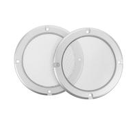 UPKOCH 2pcs Durable Iron Mesh Audio Speaker Protector Dirt Impact Guard for Car Audio Systems Sleek Silver Ring with White Mesh