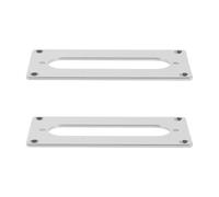 UPKOCH 2pcs Electric Guitar Pickup Frame Mounting Ring, 92x46mm Metal Construction, Silver Protective Covers for Single Coil Conversion, Compatible with Dual Coil Pickups