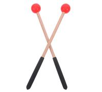 UPKOCH 2pcs Ethereal Drumsticks Soft Xylophone Sticks Percussion Mallets Wood Handle for Glockenspiel Marimba Tongue Drum Bells Chime Comfortable Grip