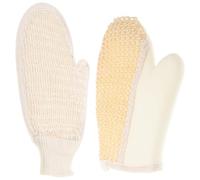 UPKOCH 2pcs Exfoliating Shower Gloves for Body with Full Coverage Design, Natural Cotton, Linen and Sisal Material, Gentle the Skin, Suitable for Shower and Spa Use, Unisex Mitts