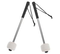 UPKOCH 2pcs Felt Bass Drum Mallets with Stainless Steel Handle Well-polished Percussion Sticks for Playing Snare Drum and Percussion Instruments Wide Application for Set Players