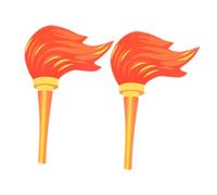 UPKOCH 2pcs Felt Torch Props for Sports Competitions and Cosplay Lightweight Simulation Torches for Birthday Parties and Festivals Creative Design for Adults