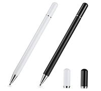 UPKOCH 2pcs Fine Tip Stylus Pens for Touchscreens Capacitive Tablet and Phone Stylus Black and White for Precise Mobile Device Input