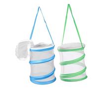 UPKOCH 2pcs Foldable Insect Observation Cage Mesh Butterfly Habitat Cage for Boys and Girls Outdoor Exploration Breathable Design Zipper Opening for Easy Viewing and Convenient Storage
