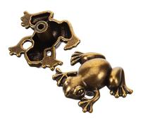 UPKOCH 2pcs Frog Shape Metal Drawer Pulls Copper Handles for Wardrobe Doors and Drawers, Rust Resistant, Versatile Design, for Room Furniture Accessories