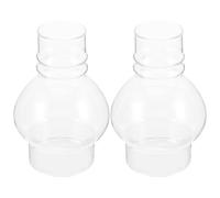 UPKOCH 2pcs Glass Lamp Shades Replacement for Kerosene Lamps and Lanterns 6 1/4 Inch Tall Fits Securely for Retro-Themed Settings and Home Decor